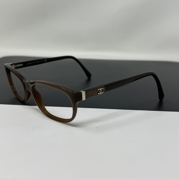 Rare Authentic Chanel 3236-Q c.1276 Brown 53mm Frames Eyeglasses Frame No Lenses - Picture 4 of 15